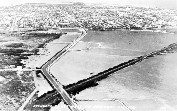 Approach to Key West via overseas highway.