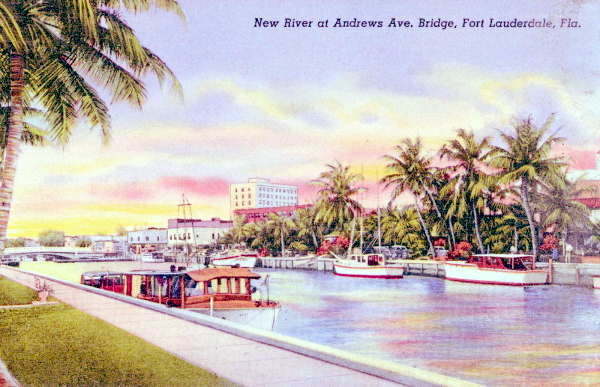 New River at Andrews Ave. Bridge, Fort Lauderdale, Fla..