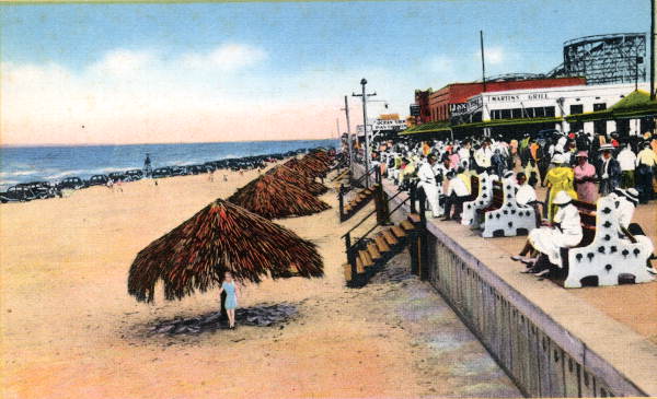 Walk-Way Along Jacksonville Beach, Fla..