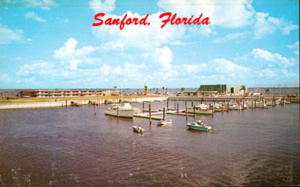 Inland canal and river port - Sanford, Florida .