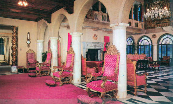 View from the entrance foyer of the John Ringling mansion - Sarasota, Florida .