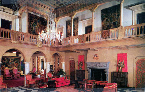 Great hall at the John Ringling mansion - Sarasota, Florida .
