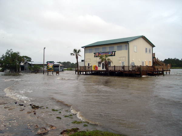 Steamer's Raw Bar, Inc. at 518 Hwy 98 west flooded during Hurricane Dennis - Apalachicola, Florida.
