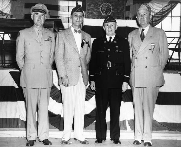 View showing men at the National American Legion Convention in Miami, Florida.