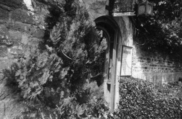 View showing entrance to the Oldest House attraction in St. Augustine.