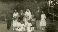 Portrait of an African American wedding party in Hibernia.