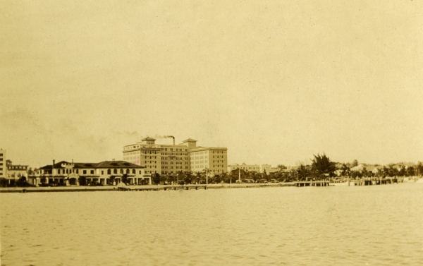 Yacht club and Soreno Hotel in St. Petersburg.