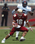 FSU football quarterback #16 Chris Rix in a game against the University of Virginia.