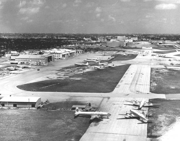 Aerial photograph of the Pan American air field
