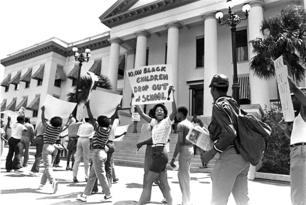 Teachers protesting the change in the Florida teacher certification test - Tallahassee