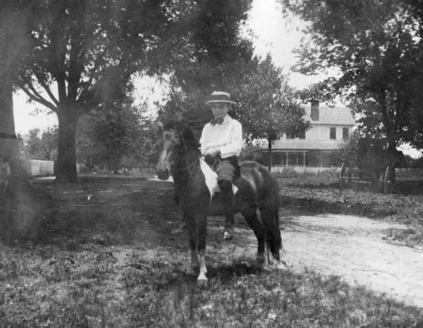 E.W. Scarborough on pony.