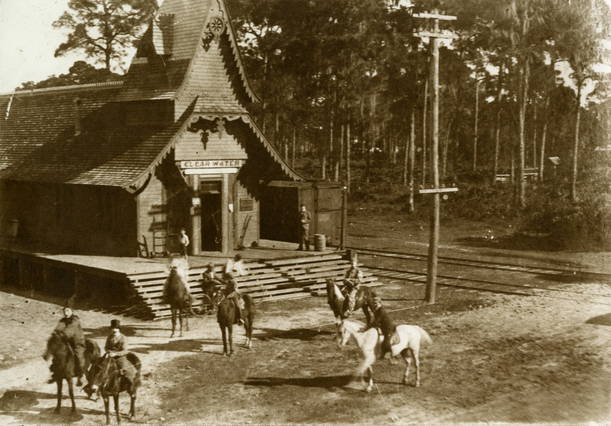 Clearwater's first railroad depot