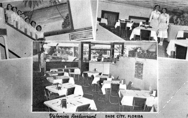Three interior views of Valencia Restaurant