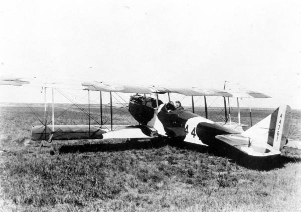 Airplane in a field in De Soto County