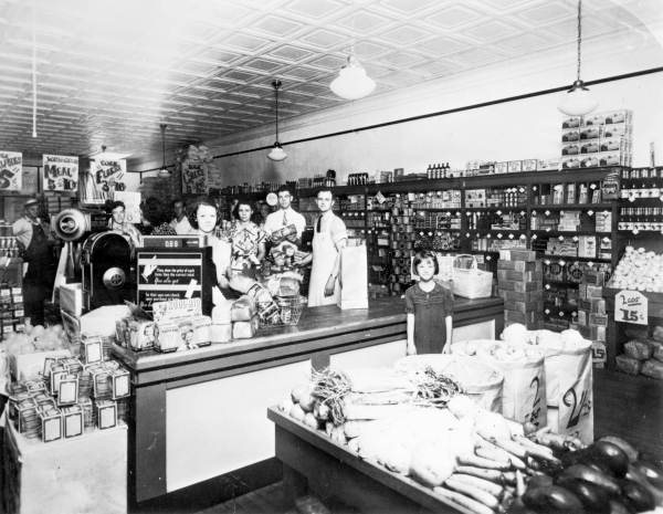 Inside Lovett's Grocery Store.