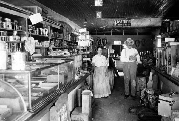 Man and woman in their store.