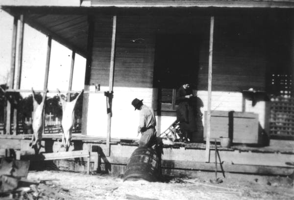Butchering deer at Apalachicola.