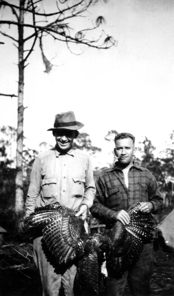 Paul Johnson and Speck Jones turkey hunting : Jane Green Swamp, Florida