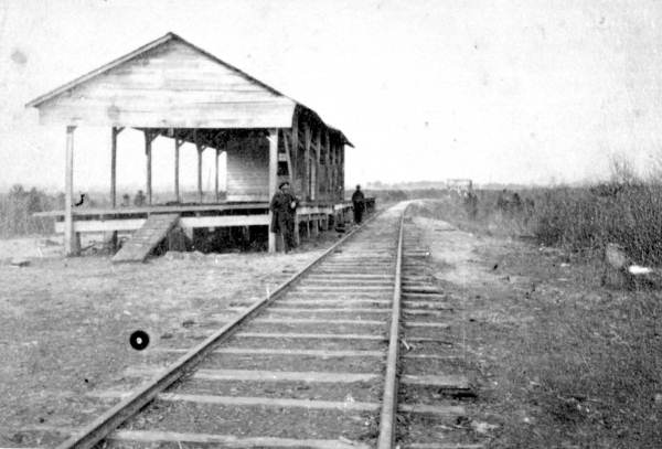 Railroad depot.