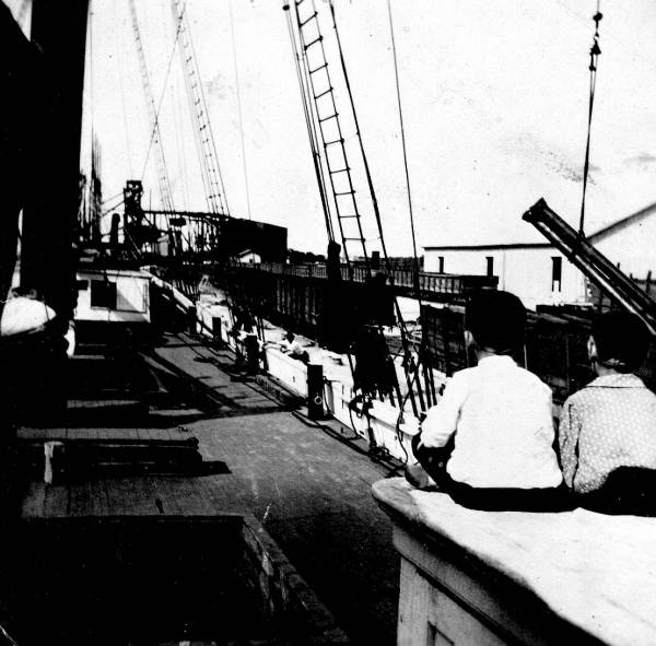 George Estell and Hugo Estell aboard the Venet.