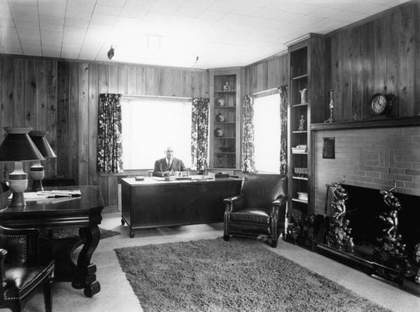 Unidentified man sitting in his office - Monticello, Florida