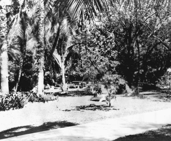 "Little White House" yard.
