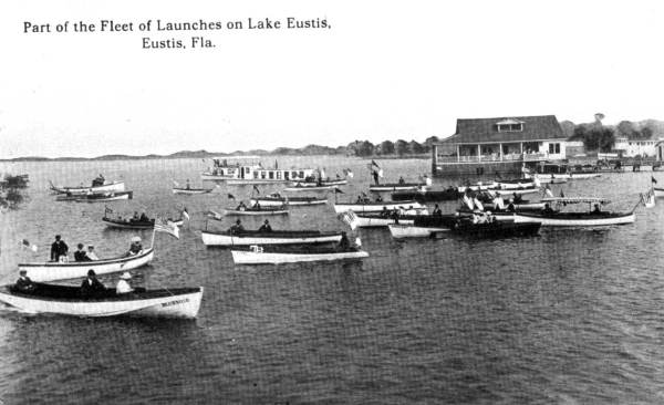 Fleet of boat launches on Lake Eustis