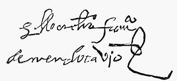 Signatures of Reverend Martin Francisco de Mendoza Grajales