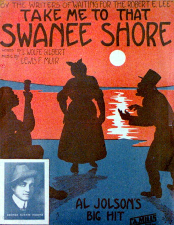 Sheet music cover of "Take Me to that Swanee Shore"