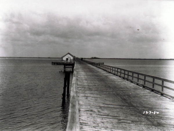 Wooden bridge between Key Largo and Mainland.