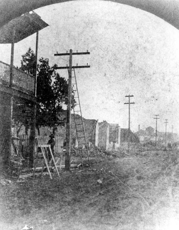 Palafox Street after the fire of 1880 : Pensacola, Florida.
