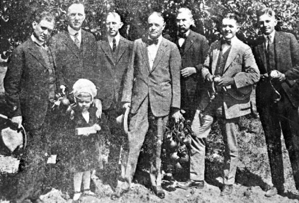 Billy Sunday with group of friends.