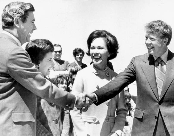 Jimmy Carter and wife with Reubin Askew and his wife.