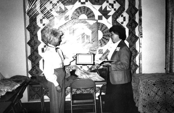 Florence L. Renney accepting award.