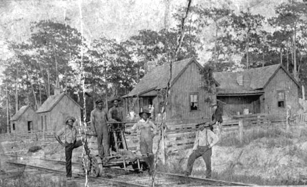 C. J. Johnson and African American men at Orange Belt Railway