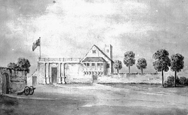 View of the governor's house.
