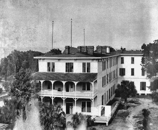 View of the Sanford House hotel.