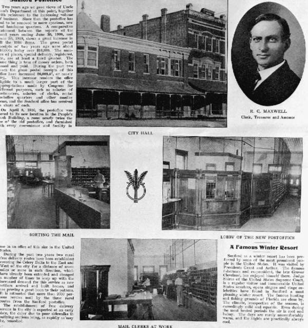 Views of the Sanford post office.