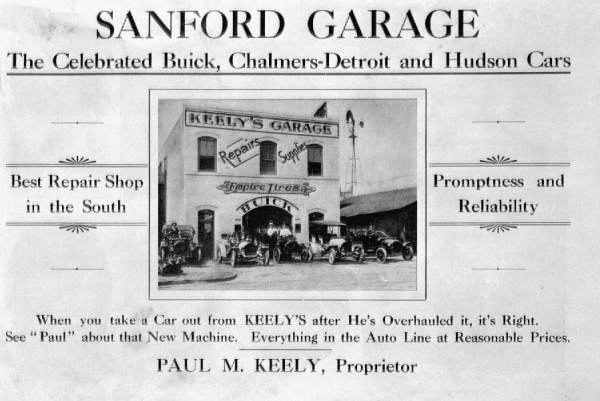 Advertisement for Keely's Garage