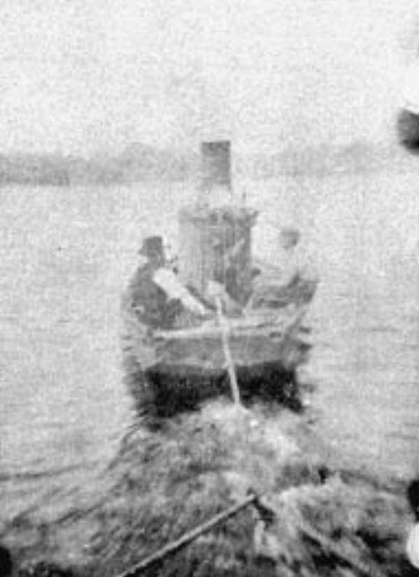 Captain Jones' tugboat on Lake Louisa