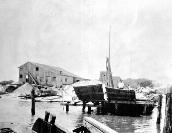 Boat dock for Captain A. L. Wing's ferries.