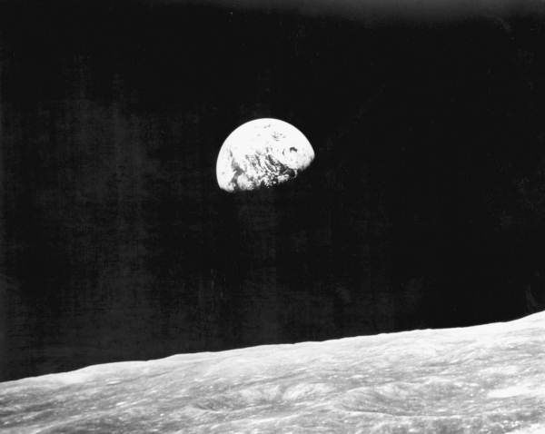 The earth viewed from the moon