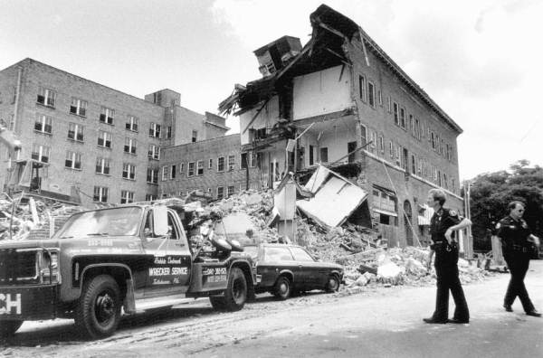 Demolition of the Floridan hotel - Tallahassee, Florida.