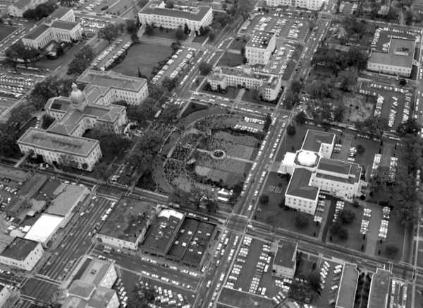 Aerial view of Governor Burns' inauguration : Tallahassee, Florida.