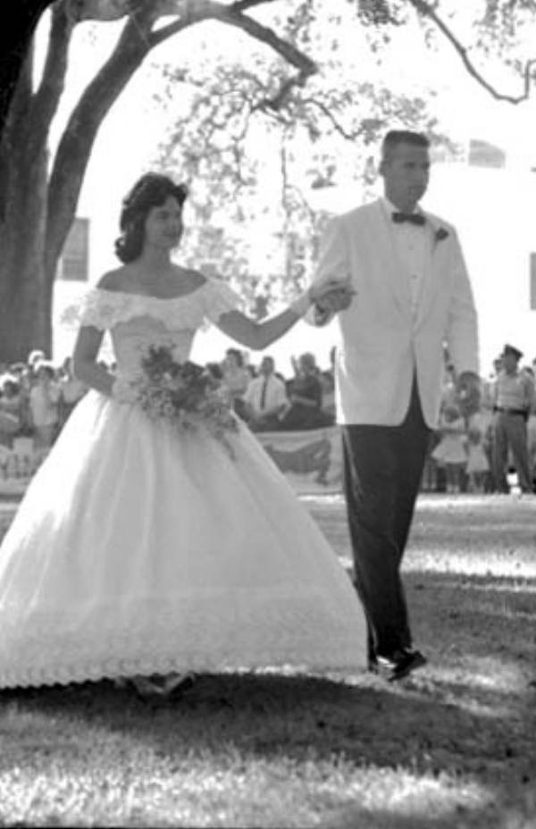 May queen Laura Jo Eubanks with her escort Bill McDowell - Tallahassee, Florida