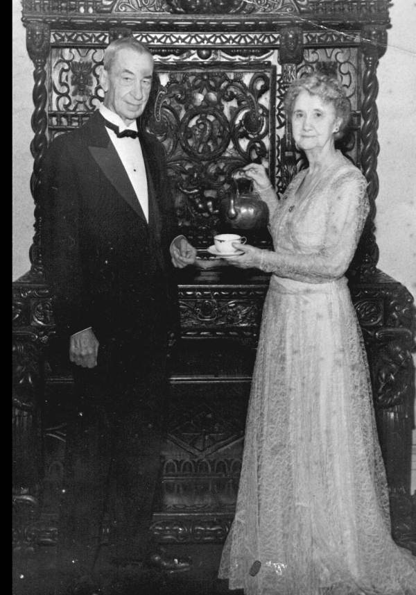 Mr. and Mrs William Valentine Knott celebrating their 50th wedding anniversary.