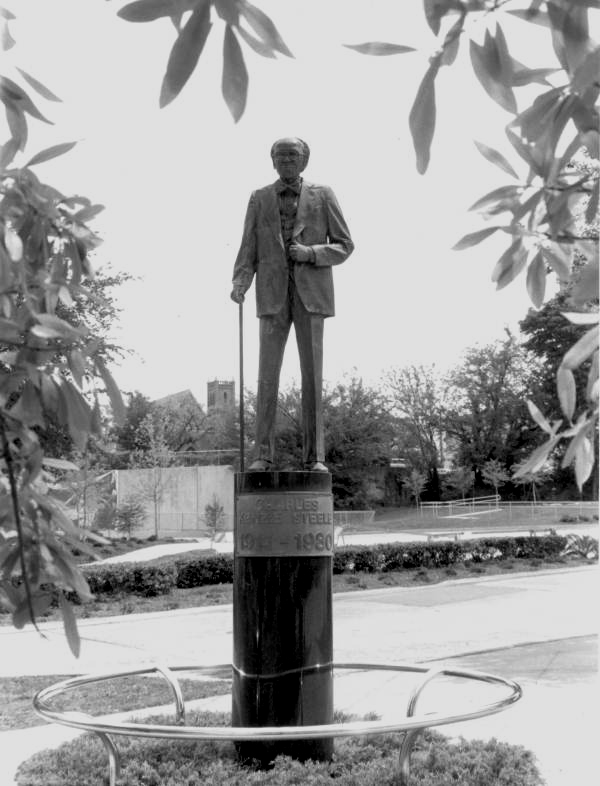 Statue of civil rights leader C.K. Steele at the plaza in Tallahassee, Florida.