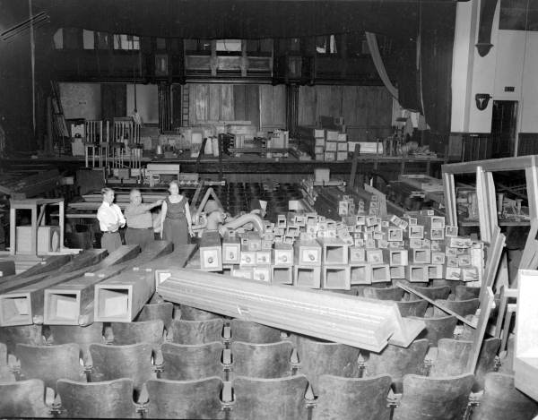 Disassembled organ being removed from the Westcott Building - Tallahassee, Florida.