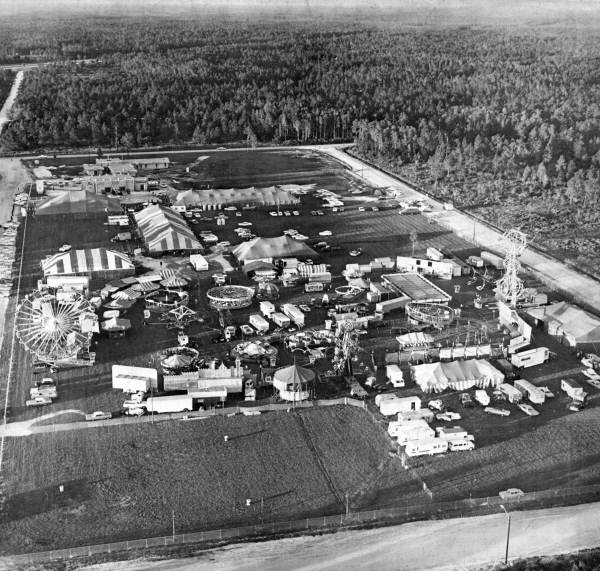 Aerial view of Volusia County fairgrounds and agricultural center
