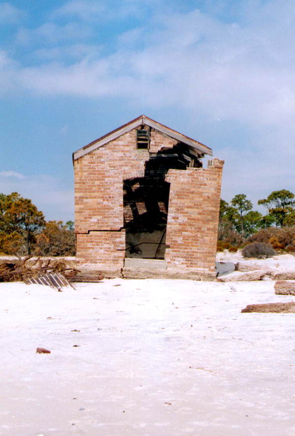 Brick building located by the Saint George lighthouse - Saint George Island, Florida.
